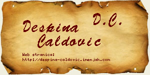 Despina Ćaldović vizit kartica
